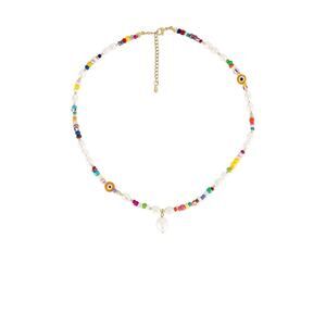 Petit Moments Beaded Pearl Drop Necklace- One Size